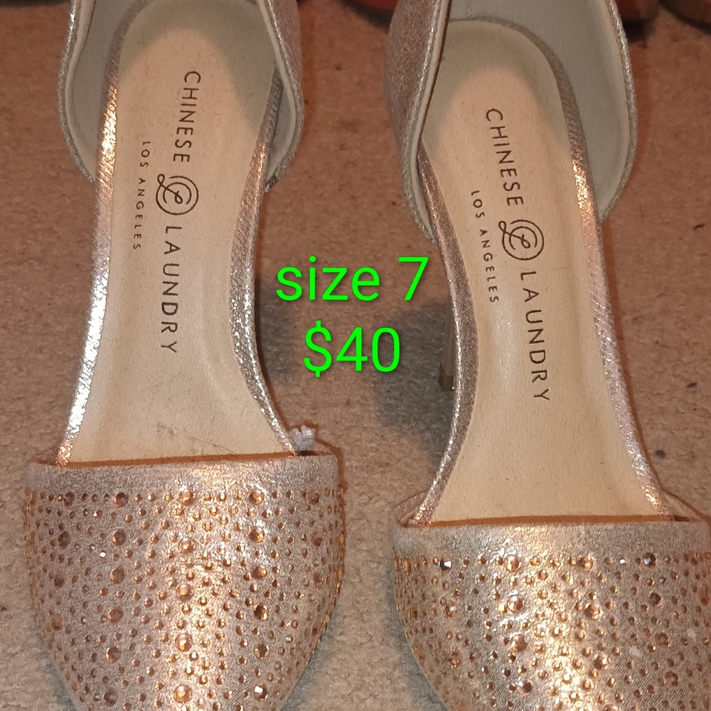 Chinese Laundry Sparkling Gold Heels